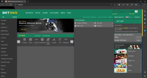 Bet365 Clone Script