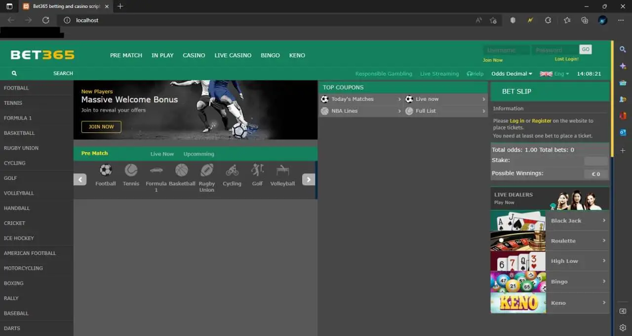 Bet365 Clone Script 1 Bet365 Clone Script