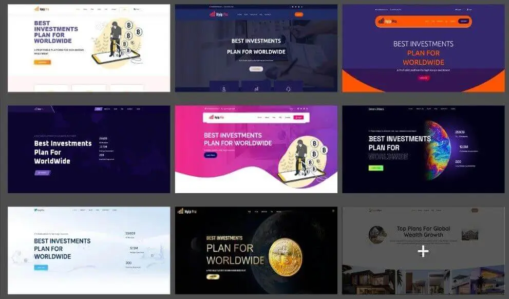 font-panel Investment Website